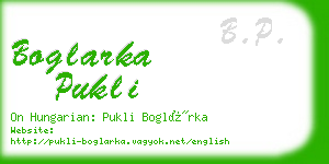 boglarka pukli business card